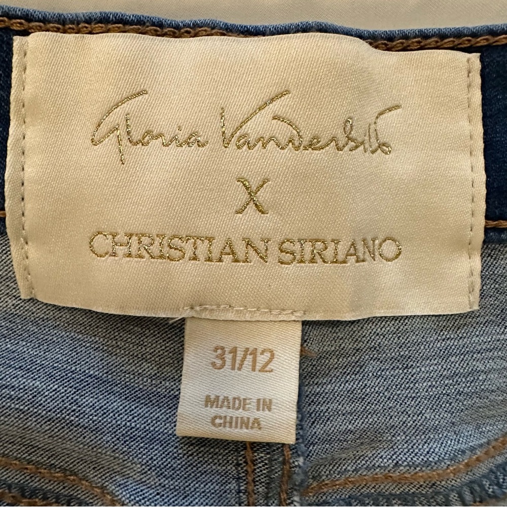 Christian Siriano Dark Blue - Chrissie Flare - High Rise Flare Leg - size 31/12 - Picture 6 of 14